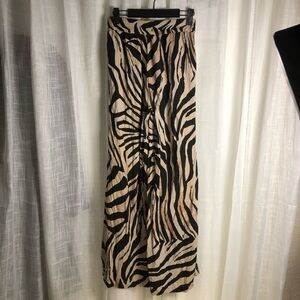 Zebra Print Wide Leg Pants size 2